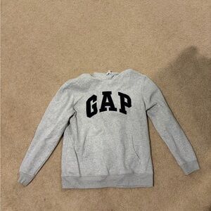 GAP Light Gray Pullover with Navy Logo Tag